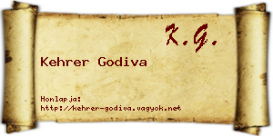 Kehrer Godiva névjegykártya