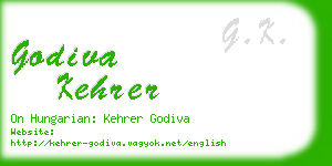godiva kehrer business card